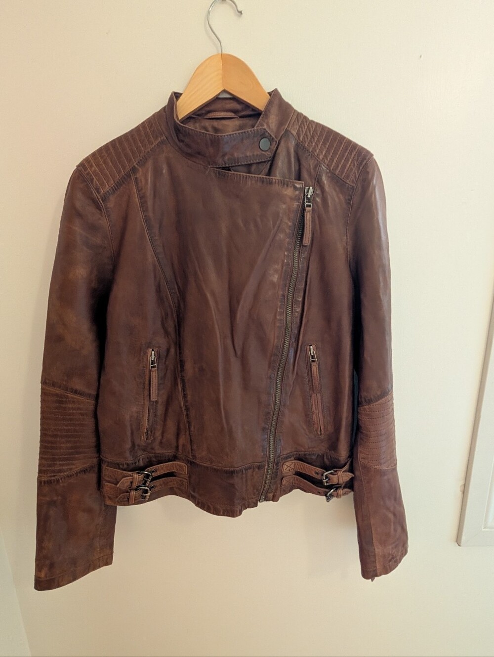 MANGO Leather Jacket